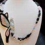 Swarovski Crystal Necklace With Butterfly Of..